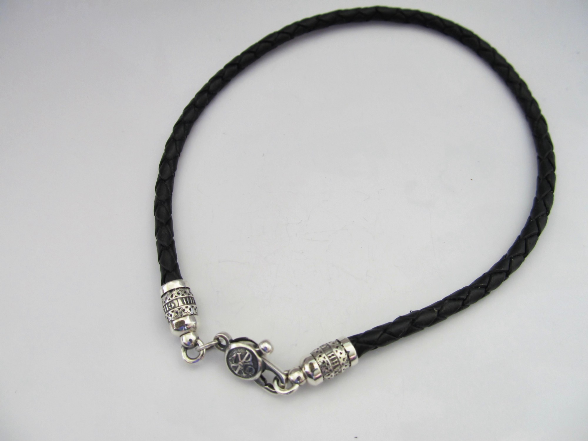 

Браслет из серебра 925° и плетеной кожи на руку SilverArtisan 1.71101 размер 19
