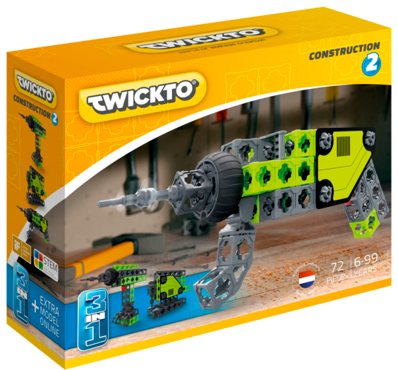

Конструктор Twickto Construction-2 72 элемента (2 дрели, ножовка) (15073823)