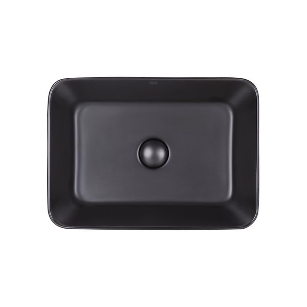 

Раковина-чаша Qtap Virgo 490х350х110 Matt black з донним клапаном QT18112261MBMB