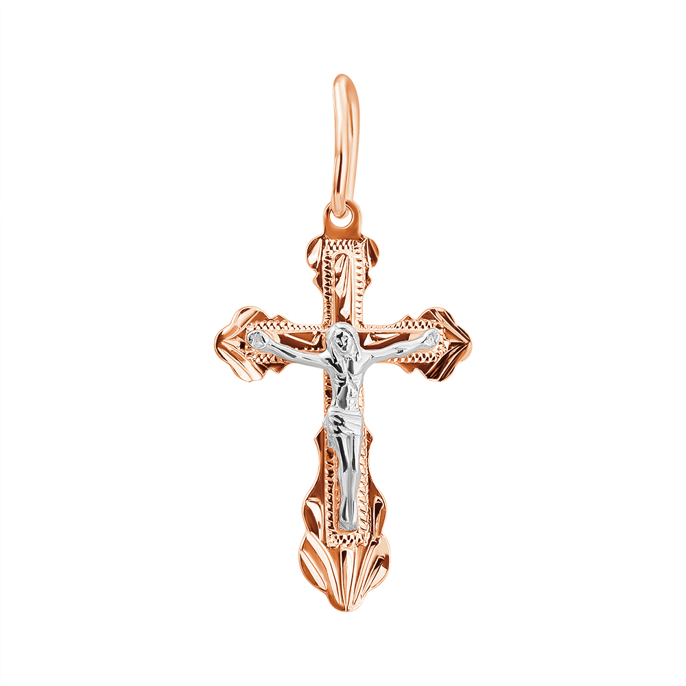 

Золотой крестик в комбинированном цвете 000132374