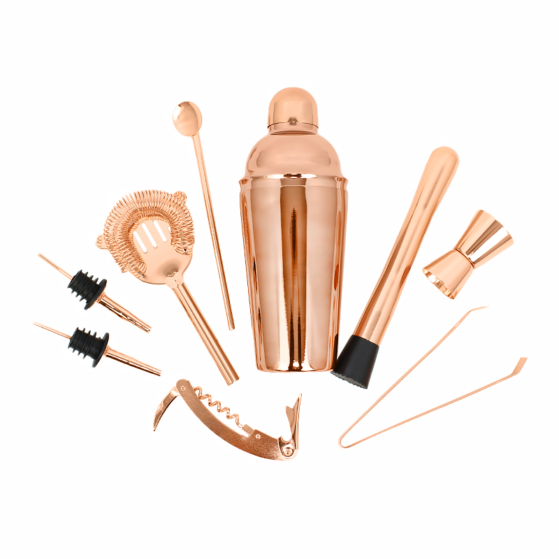 

Набор для бара Youchen MC-M1 Rose Gold из 9 предметов для приготовления коктейлей