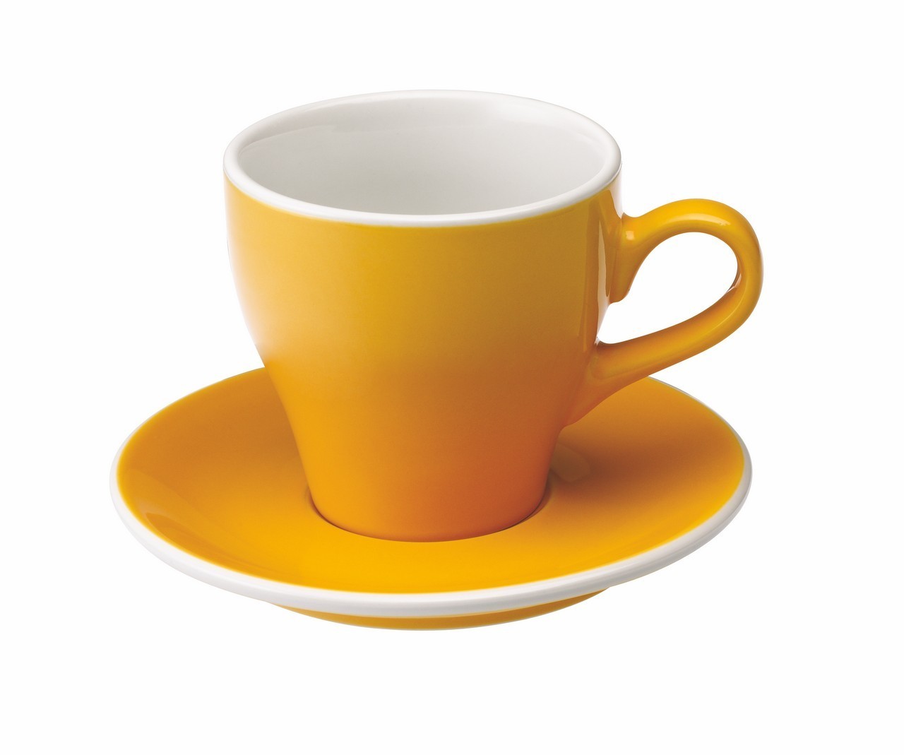 

Чашка з блюдцем 280 мл Loveramics Tulip для лате Yellow (жовта)