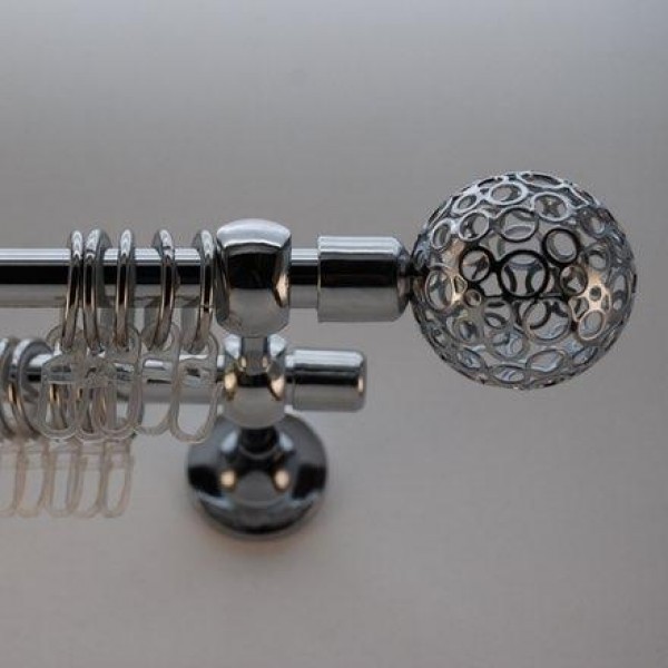 

Карниз для штор двойной металлический ø 19+25 мм, наконечник Марс 3 метра 20 см