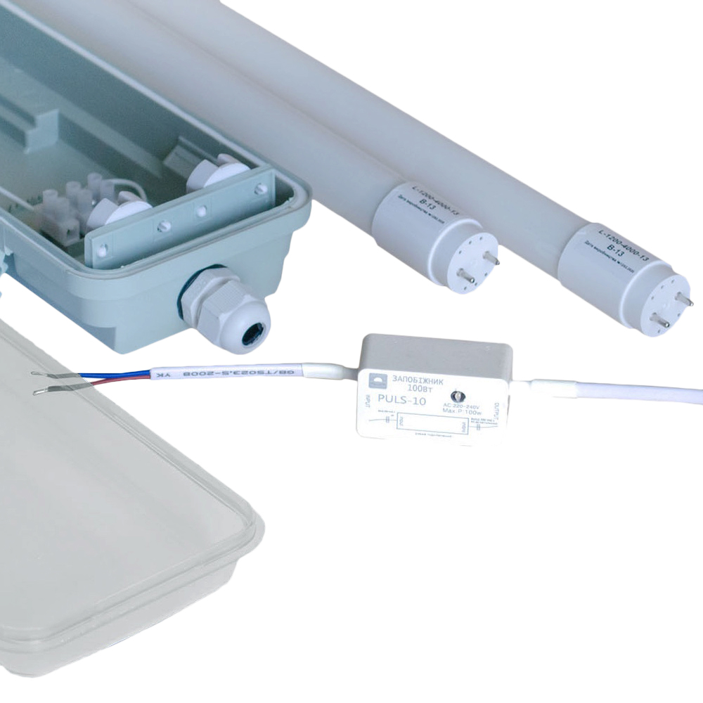

Линейный светильник ЕВРОСВЕТ LED-SH-40 IP65 с лампами 18 Вт 4000К + Предохранитель ЕВРОСВЕТ PULS-10 (53640)