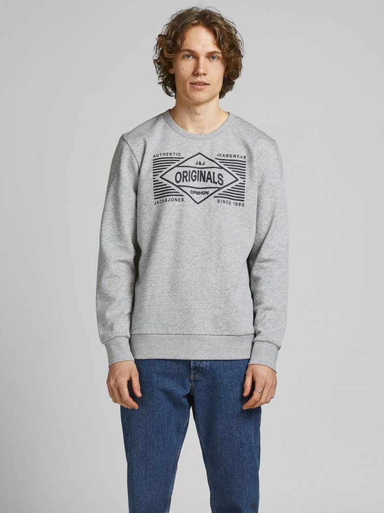 

Свитшот Jack & Jones 12194017  Light Grey Melange, Свитшот Jack & Jones 12194017 XL Light Grey Melange
