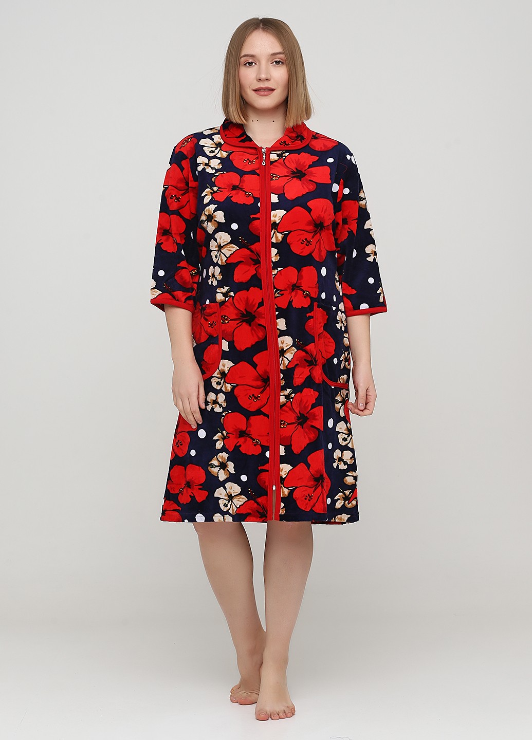 

Домашний женский халат Romeo Life  красный (1125, Домашний женский халат Romeo Life 4XL красный (1125)