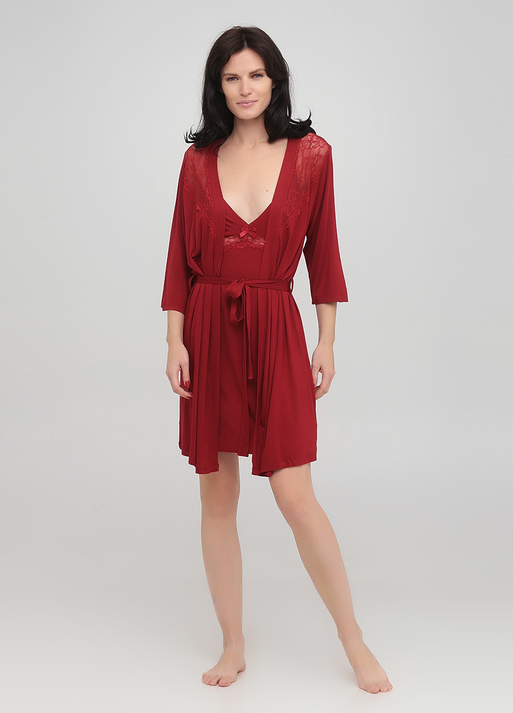 

Домашний женский комплект Cotpark  темно-красный (16148-50, Домашний женский комплект Cotpark L темно-красный (16148-50)