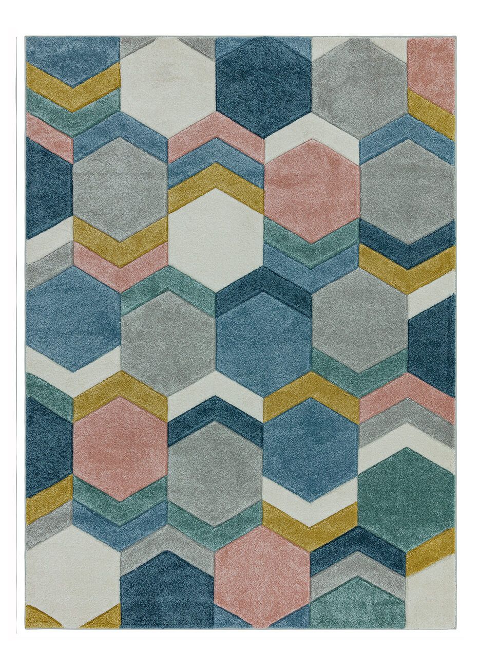 

Ковер Sketch SK10 Hexagon Multi 120х170 см Голубой