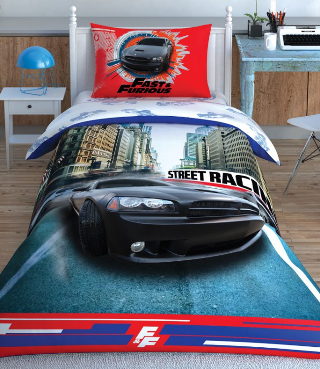 

Комплект постельного белья Tac Disney Fast & Furious полуторный ранфорс арт.TAC60257971