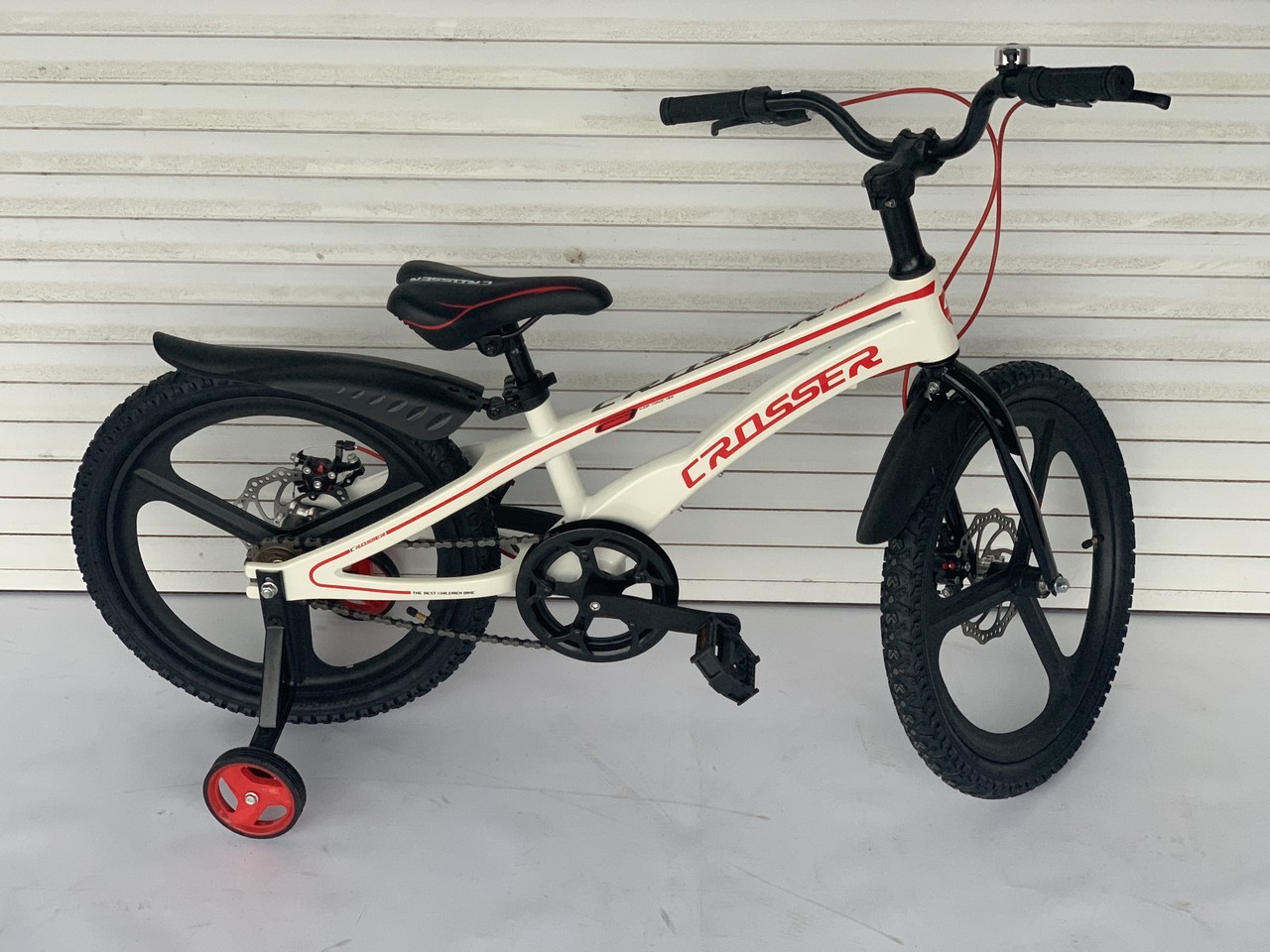 

Детский велосипед Crosser BMX Premium 20" бело-красный Магниевая рама