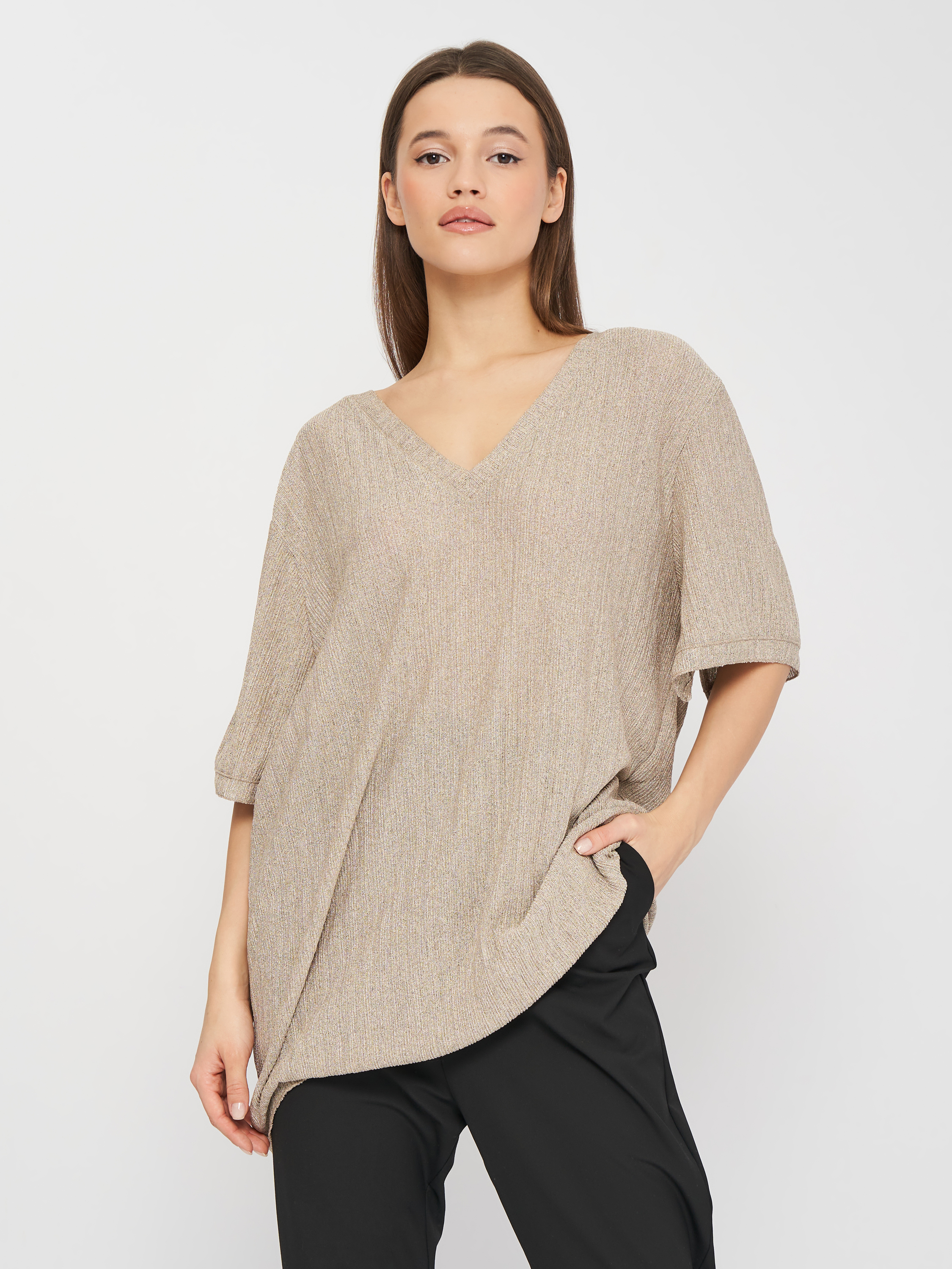 

Блузка Zara 5039/452/738  Песочная, Блузка Zara 5039/452/738 L Песочная