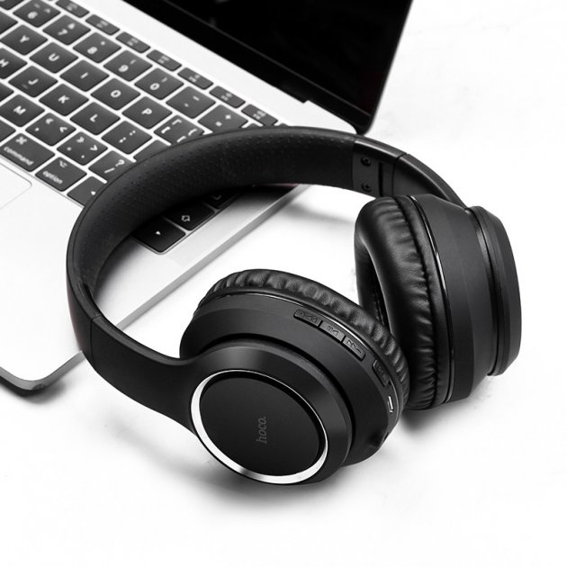 

Беспроводные накладные блютуз наушники HOCO Bluetooth Черные GM-W28