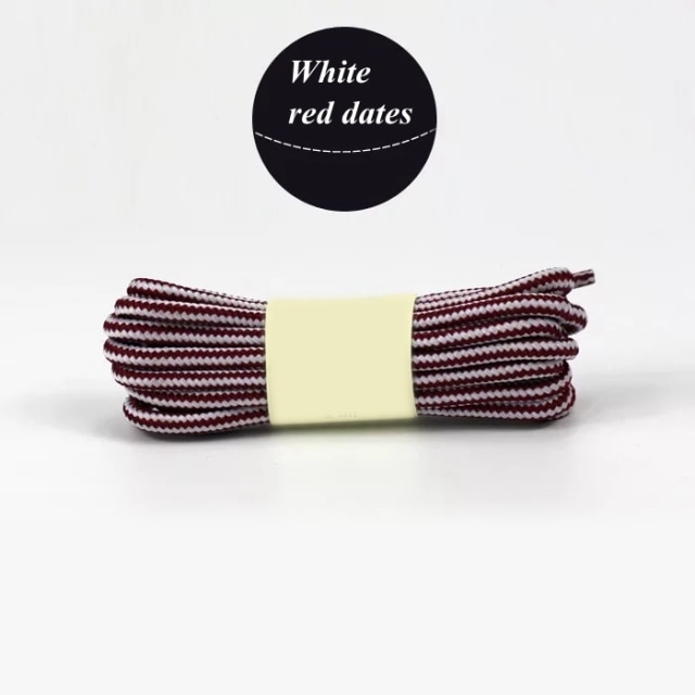 

Шнурки в полоску для обуви White Red Dates 150 см