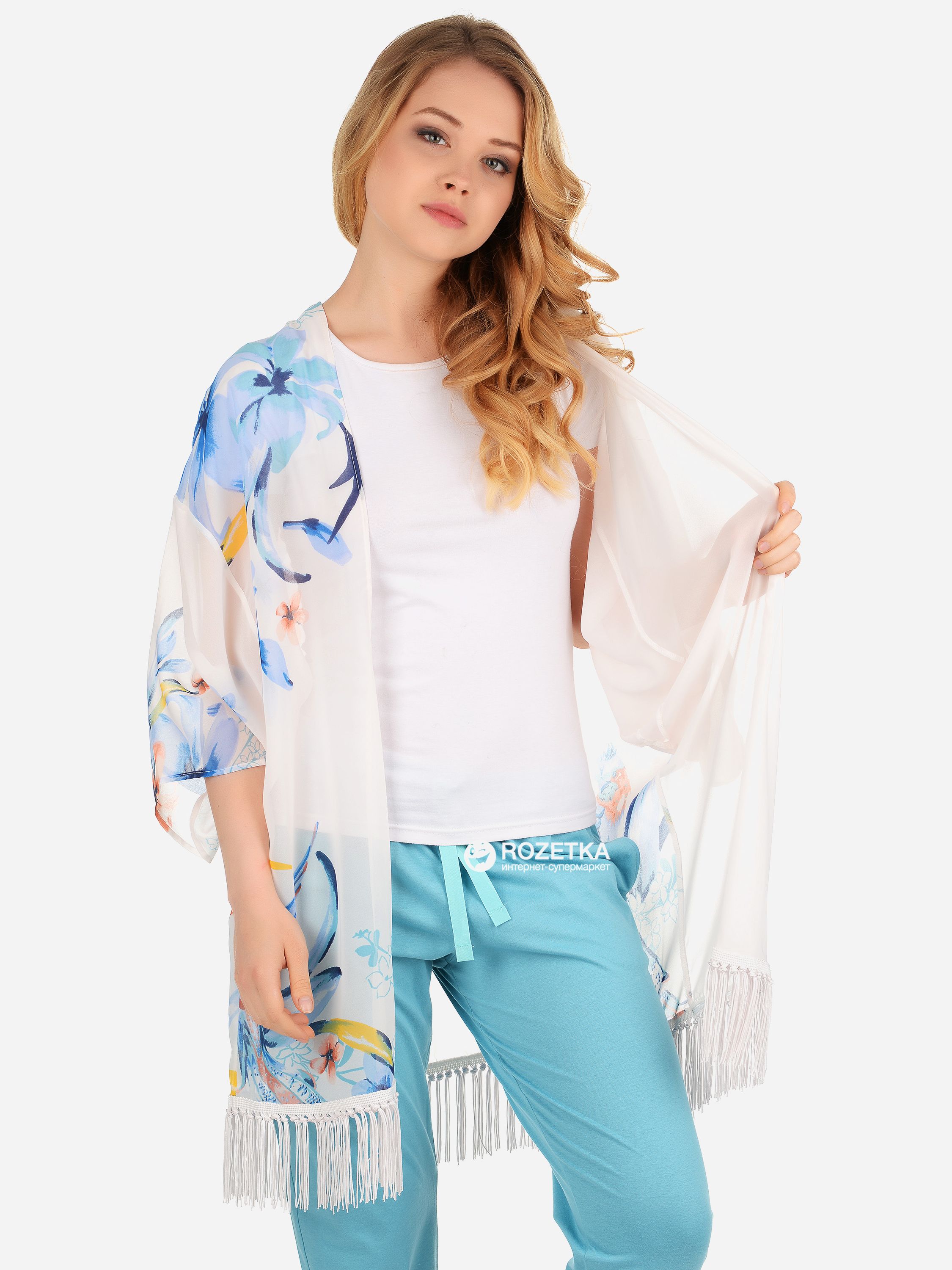 

Накидка Triumph Robes SS18 kimono  Молочный, Накидка Triumph Robes SS18 kimono 42 Молочный