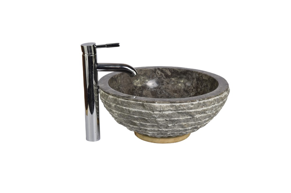 

Умивальник з натурального каменю GREY Industar s27-4418-2 40 см Кругла