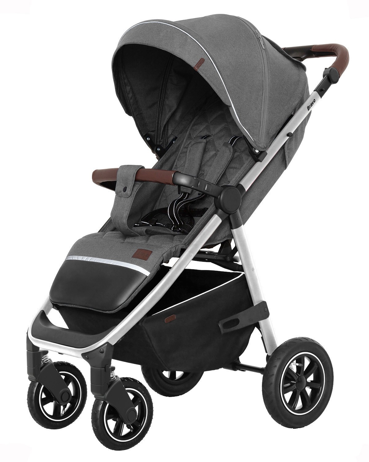 

Прогулочная коляска CARRELLO Bravo CRL-5512 Elephant Grey надувное колесо + дождевик L