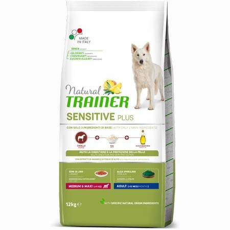 

Сухой корм Trainer Natural Sensitive Medium&Maxi Adult для собак крупных и средних пород с кониной 12 кг