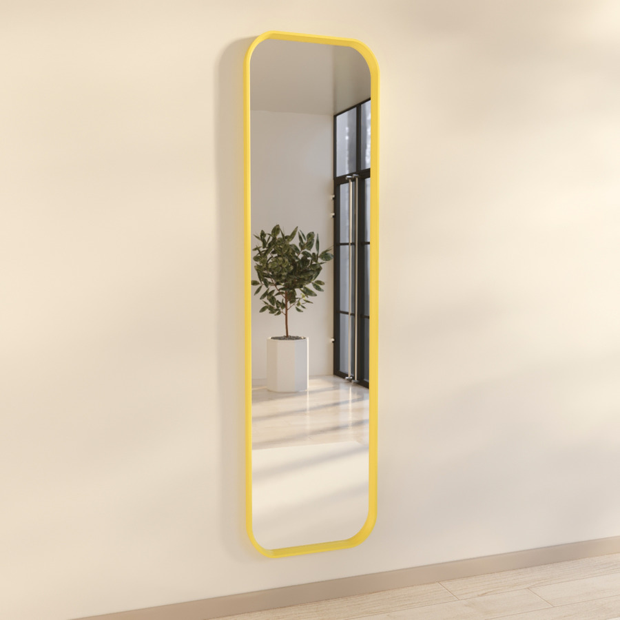 

Настенное зеркало Fenster Монако Жёлтое 156x46x4