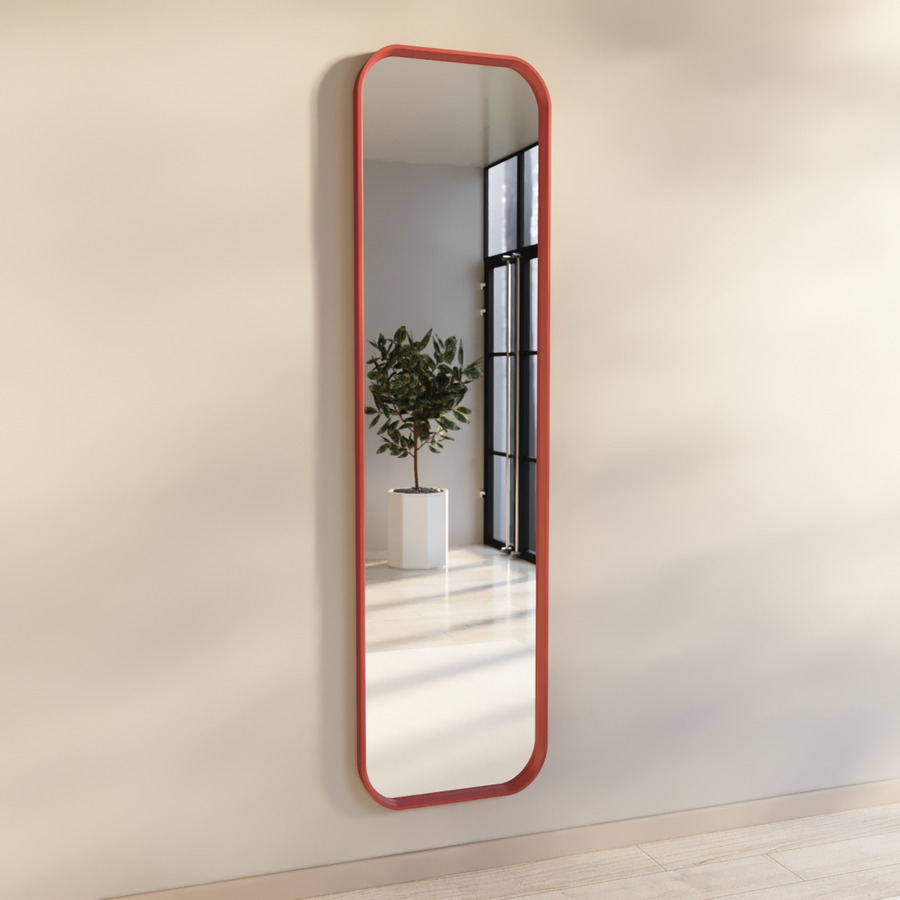 

Настенное зеркало Fenster Монако Красное 156x46x4