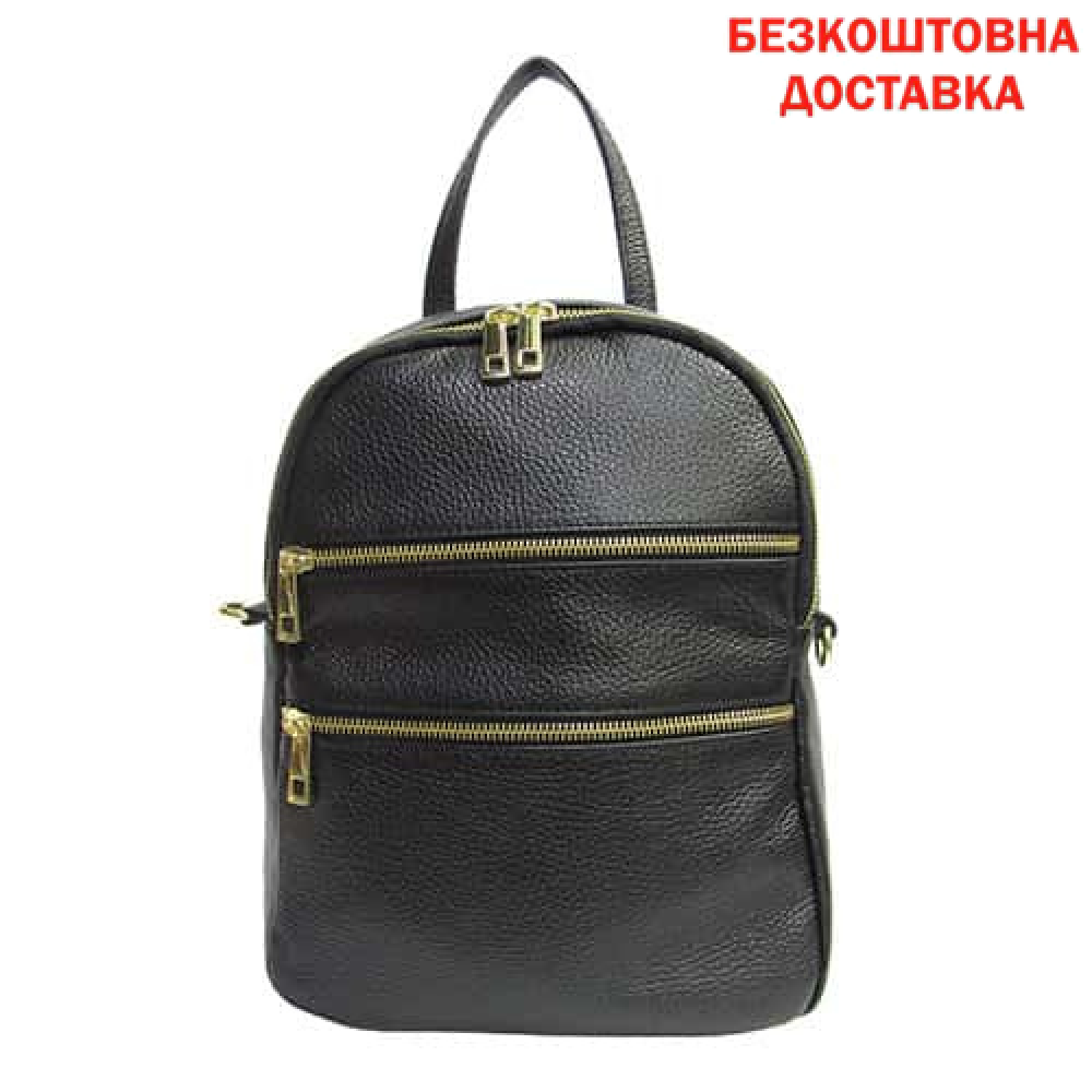 

Рюкзак женский Felicita кожаный черного цвета