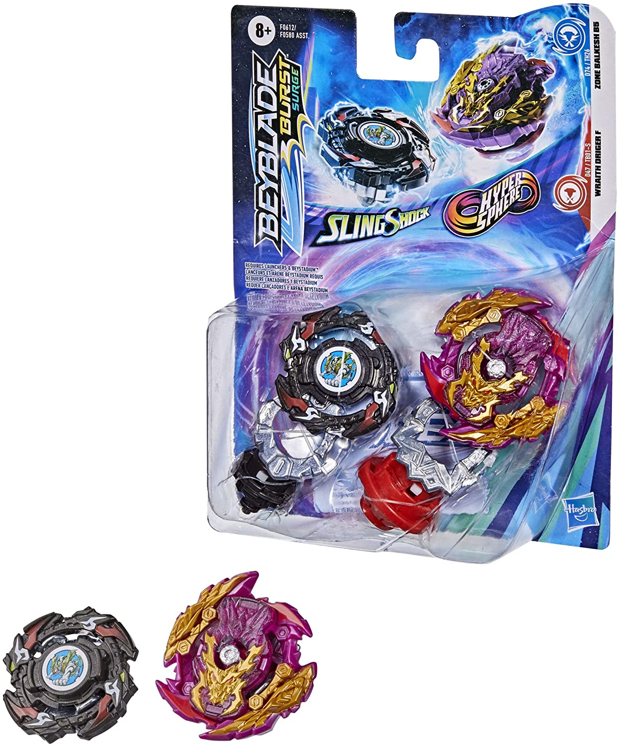 

Бейблейд Зона Балкеш B5 и Роктавор B5 Beyblade Zone Balkesh B5 and Wraith Driger F Hasbro F0612