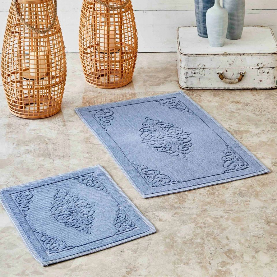 

Набор ковриков Karaca Home - Milly mavi голубой 60*100+50*60