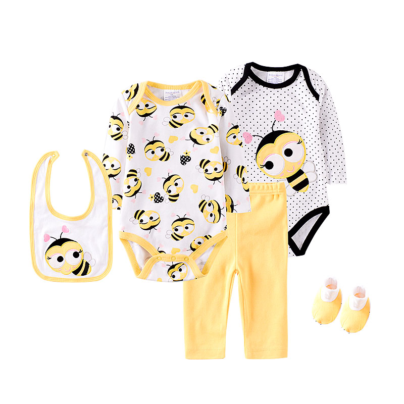 

Набор для девочки 5 в 1 Пчелка Жу-жу Payifang (80 / 12 мес) Белый (53828)