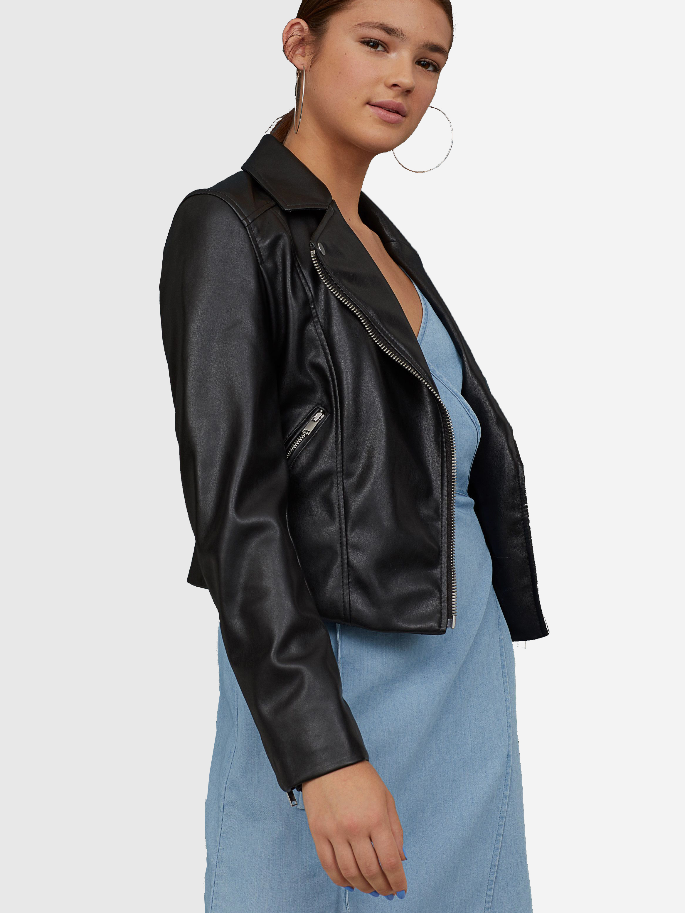 

Куртка из искусственной кожи H&M 0751557-0  Черная, Куртка из искусственной кожи H&M 0751557-0 38 Черная