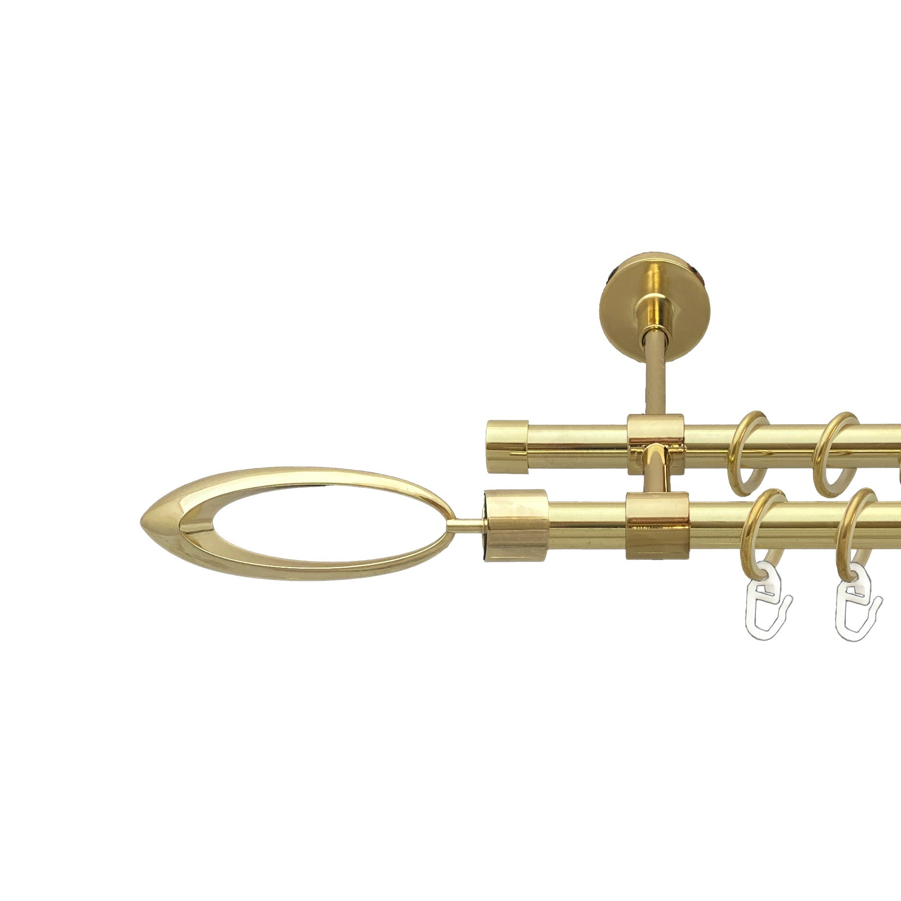 

Карниз Orvit Венеція металевий дворядний закритий гладка труба кільце металеве Золото 16\16 мм 300 см (00-00014494)