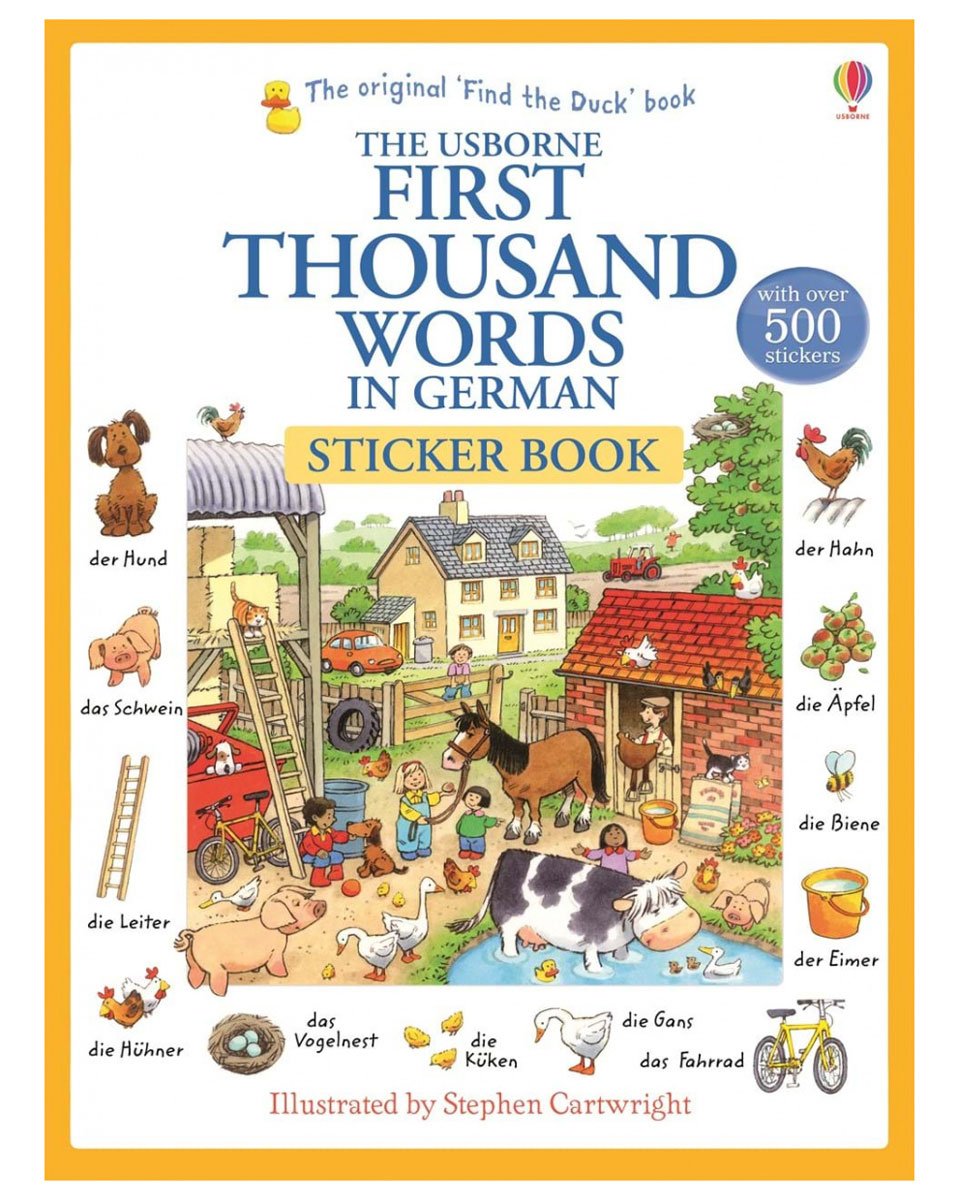

Книга с наклейками Usborne Усборн Первая 1000 слов на немецком (9781409580249)