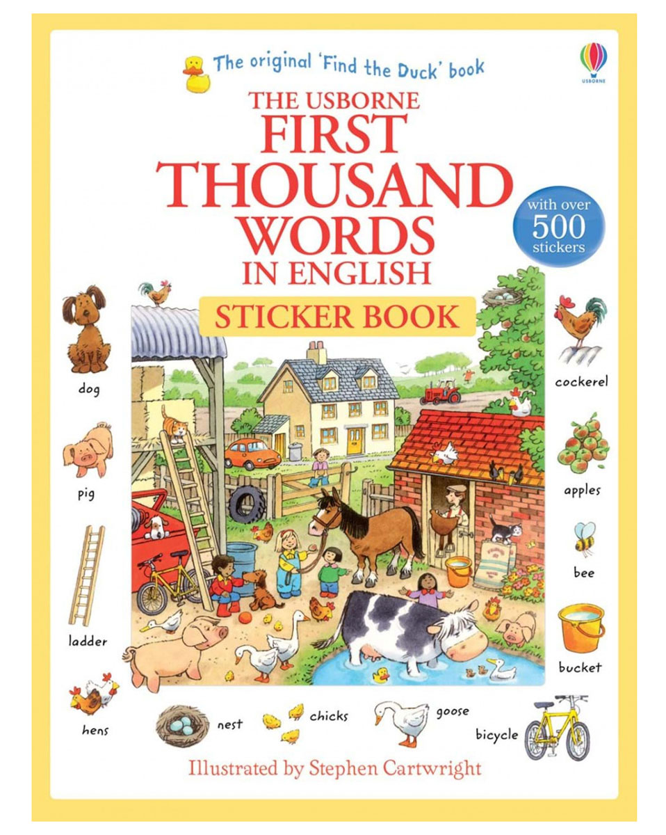 

Книга с наклейками Usborne Усборн Первая 1000 слов на английском (9781409570400)