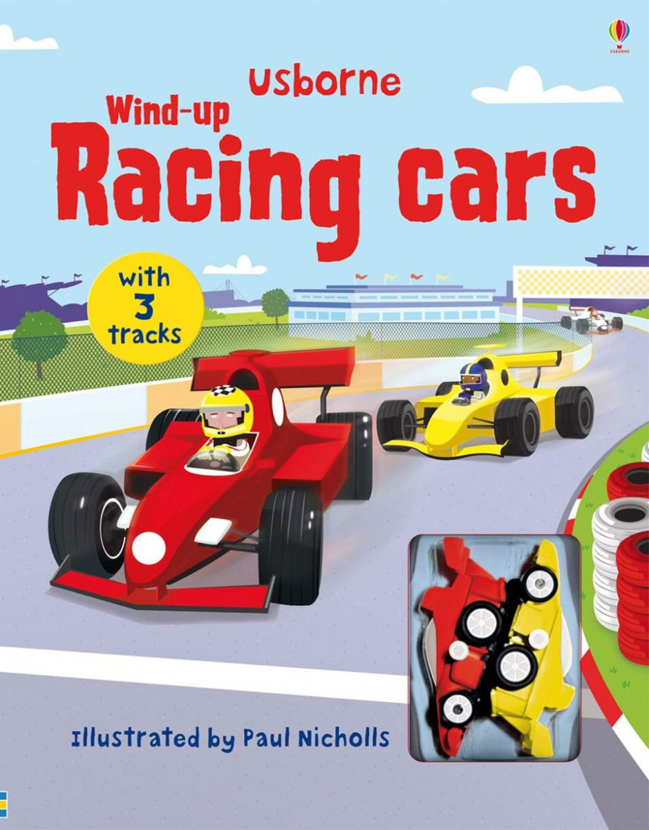 

Интерактивная книга Usborne Усборн Wind-Up Спортивные автомобили английский язык (9781409507819)