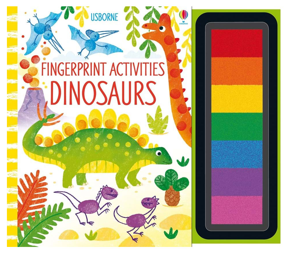 

Развивающая книга Usborne Усборн Рисуем пальчиками Динозавры английский язык (9781474967921)