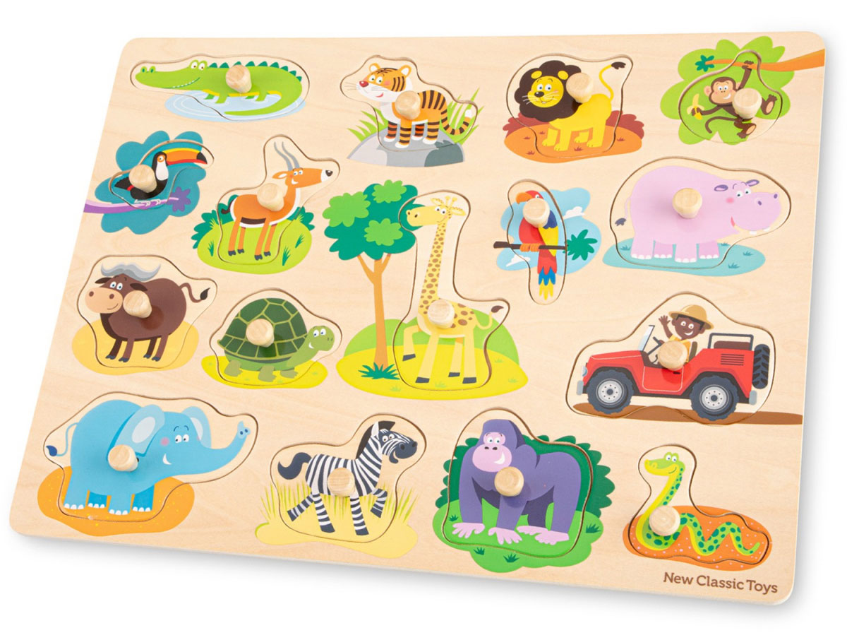 

Пазл-вкладыш New Classic Toys Сафари 40 × 30 × 2,5 см (10441)