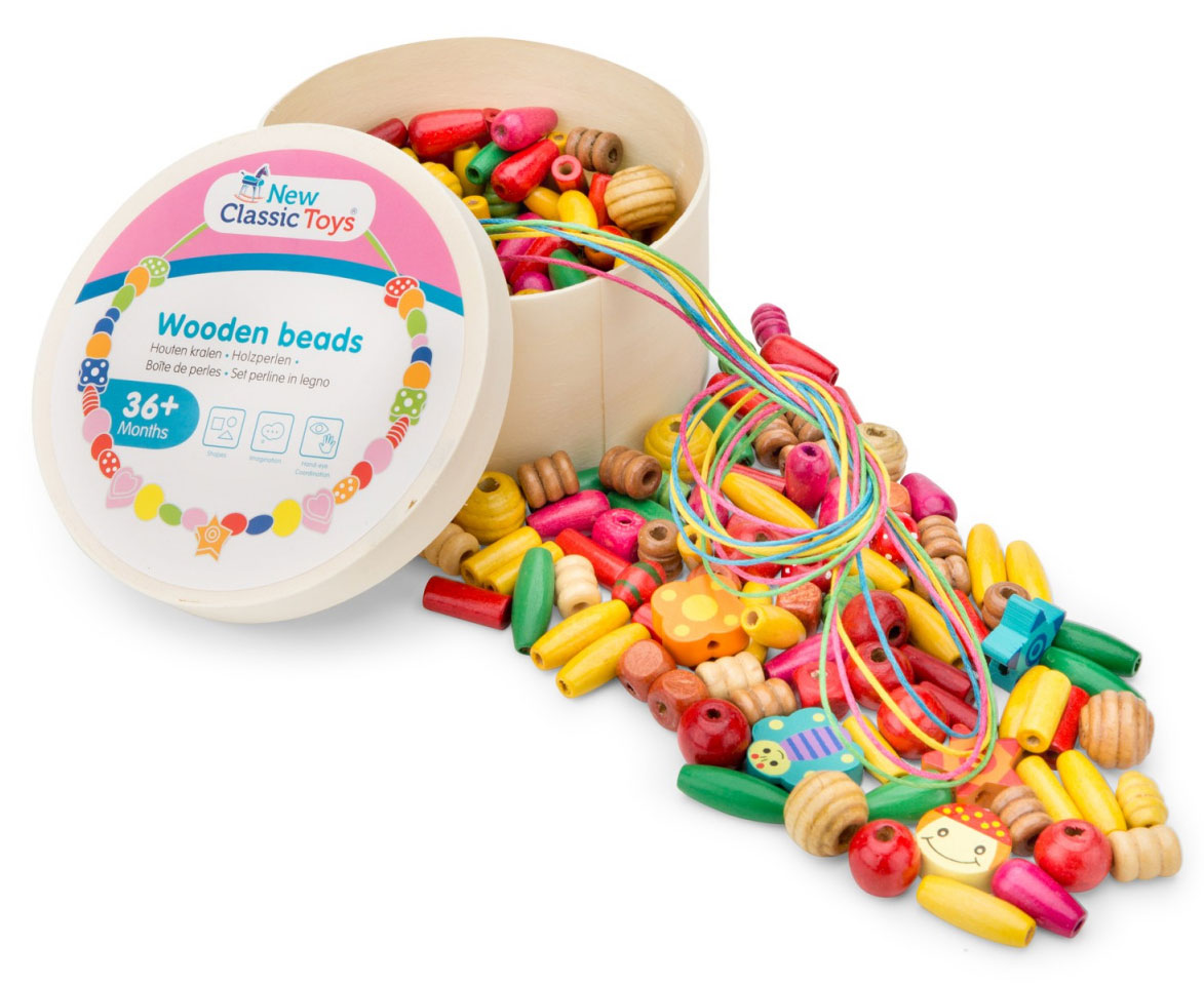 

Деревянные бусины New Classic Toys 100 гр 10,5 × 10,5 × 6 см (10570)
