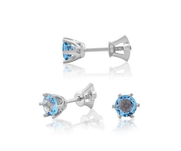 

Серьги с топазом "Соблазн", белое золото, С4096/1GТОПАЗ