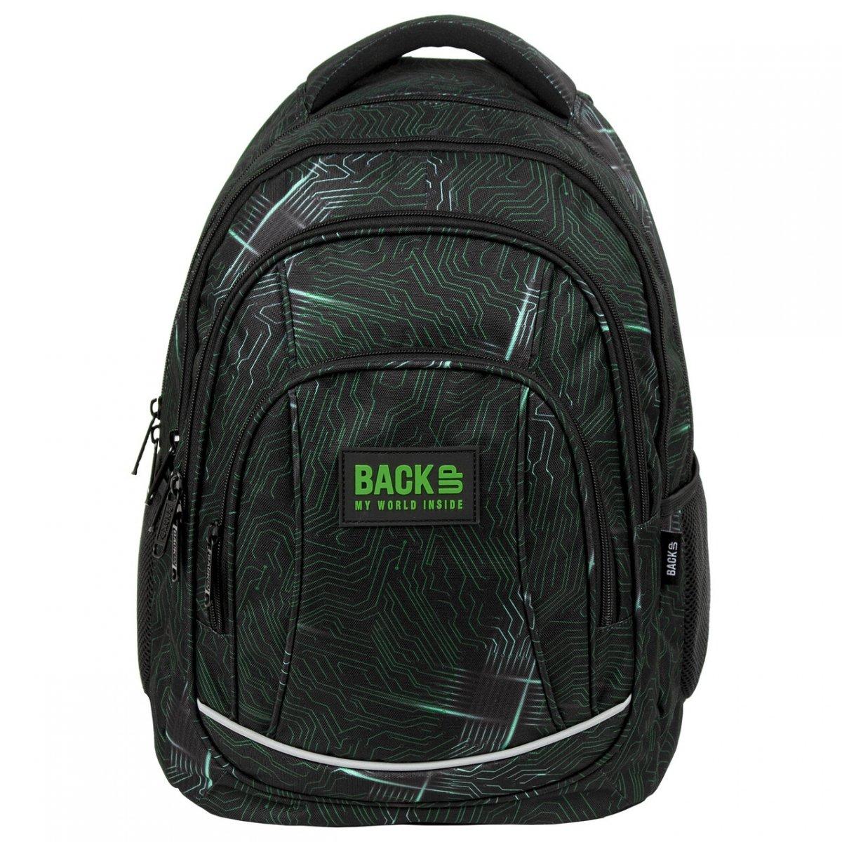 

Рюкзак школьный BackUP PLB3A55 880 г 42x30x20 см 26 л черный (5901130072170)