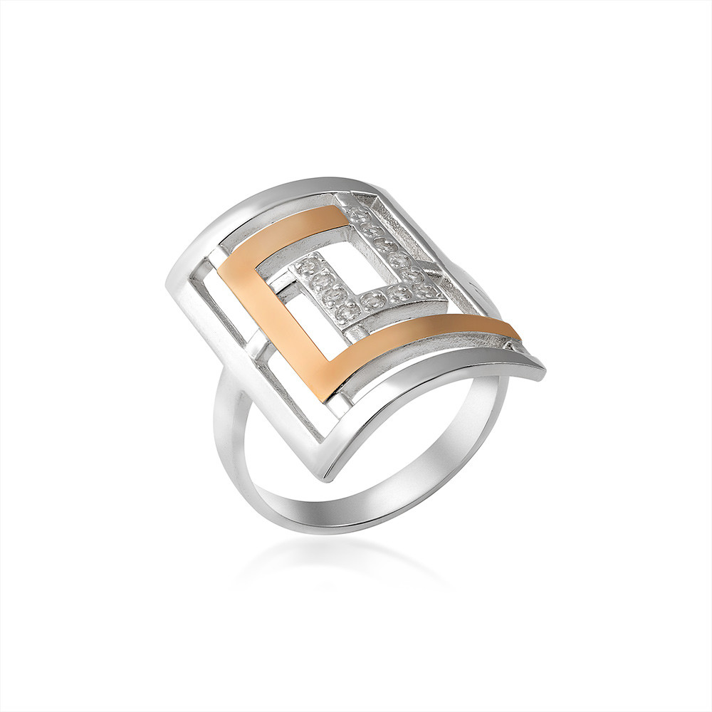 

Серебряное кольцо с золотом Юрьев арт.498 к 19