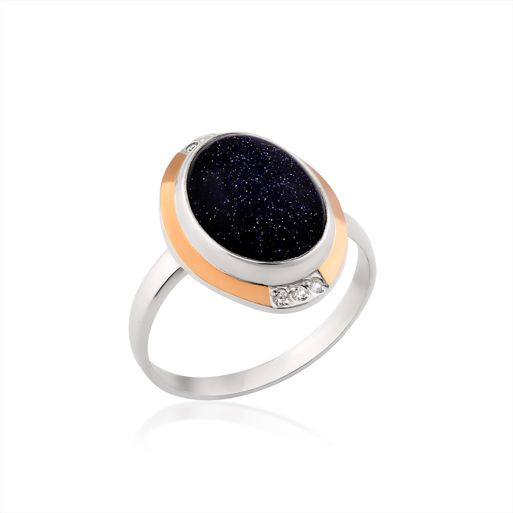 

Серебряное кольцо с авантюрином Юрьев арт.510 к 18