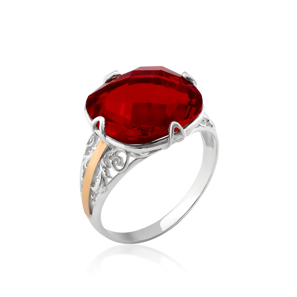 

Серебряное кольцо с крупным фианитом Юрьев арт.536 к 19.5