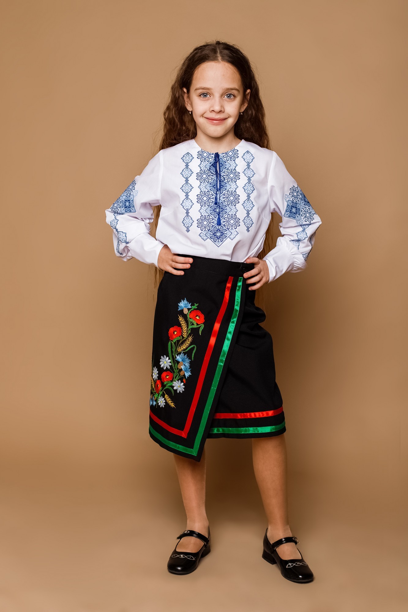 

Вышиванка Piccolo L Подолянка синяя 152 см Белая