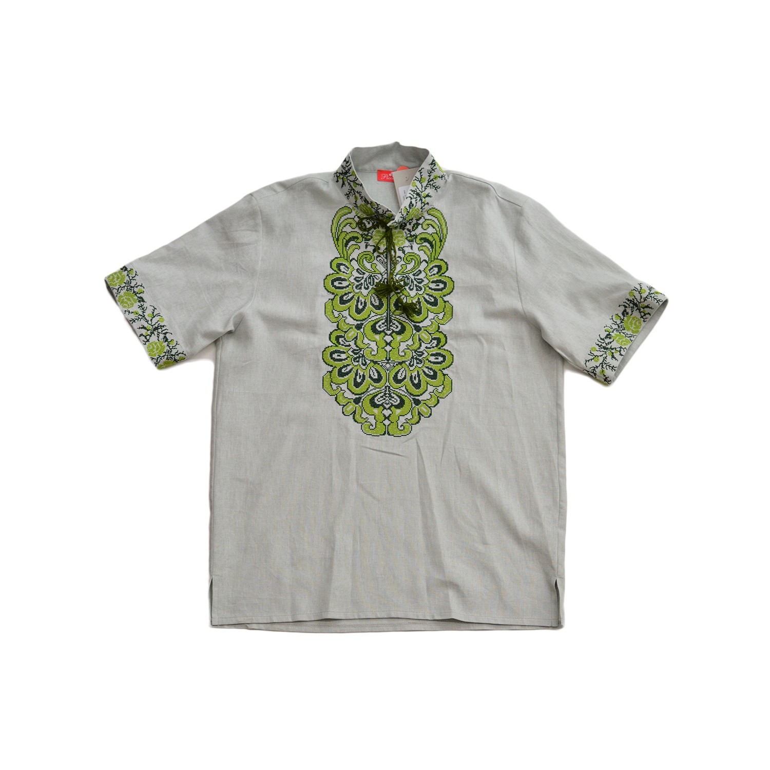 

Вышиванка льняная Piccolo L MOTYV by  Серая, Вышиванка льняная Piccolo L MOTYV by S Серая