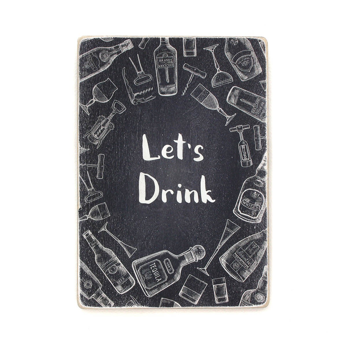 

Деревянный постер Wood Posters "Let's drink" (A3 формат, фанера)