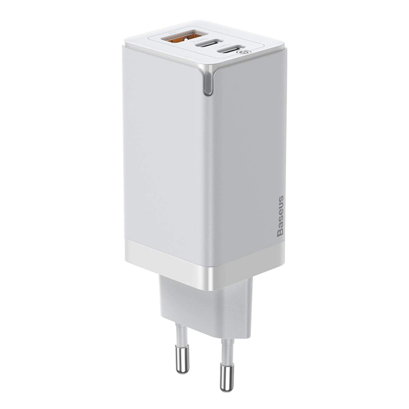 

Зарядний пристрій з кабелем Type-C Baseus GaN2 Lite QC 2 Type-C, USB 65W white (CCGAN2P-B02)