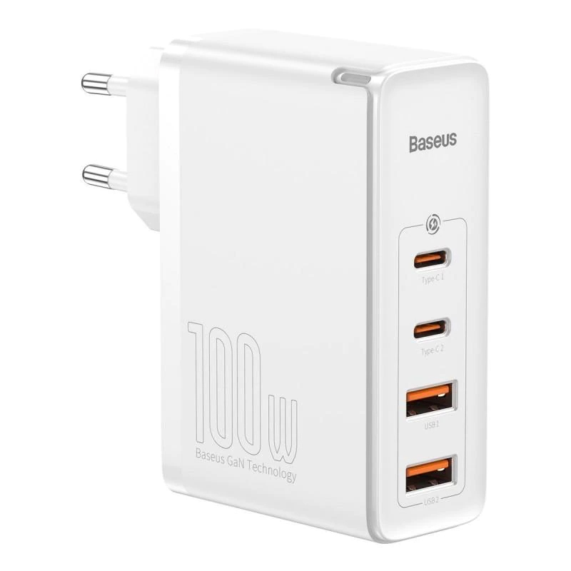 

Зарядний пристрій з кабелем Type-C Baseus GaN2 Lite QC 2 Type-C, 2 USB 100W white (CCGAN2L-L02)