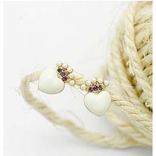 

Сережки Only Серце біле (5573)