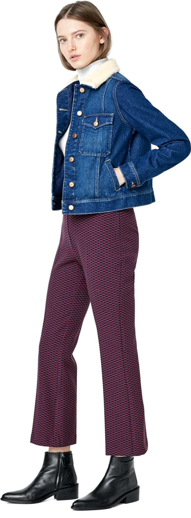 

Брюки Mango 51007621 40 Бордовые
