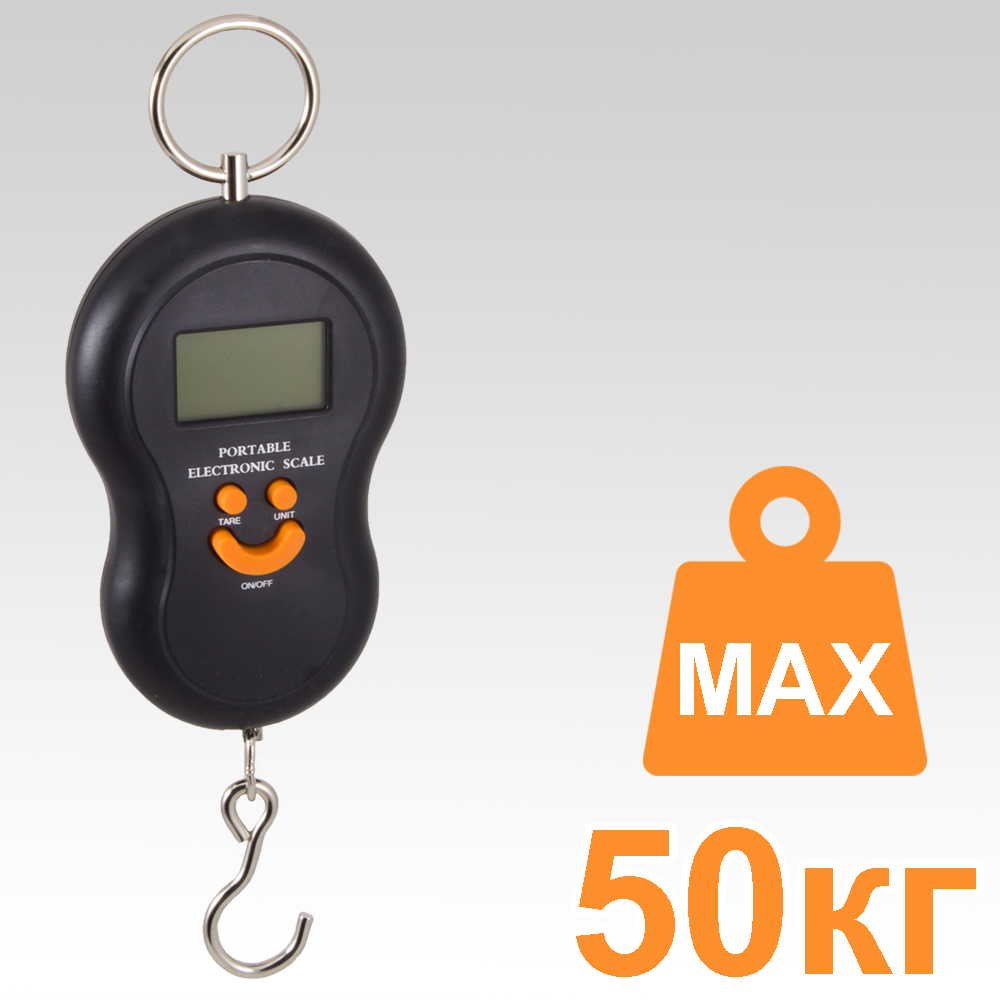 Ручные электронные весы кантер YZ-601 50 кг Черные торговые портативные ...