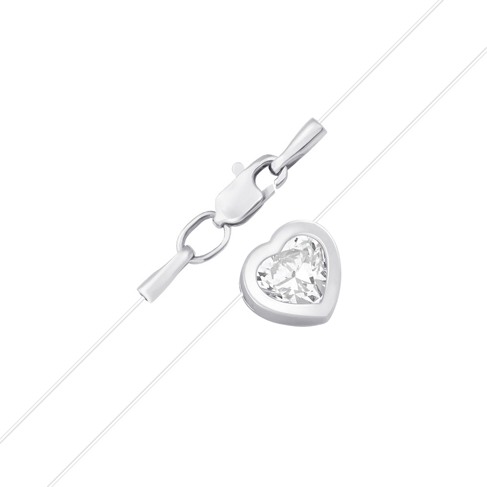 

Колье на леске в белом золоте с фианитом S Zirconia 000099207 40 размера