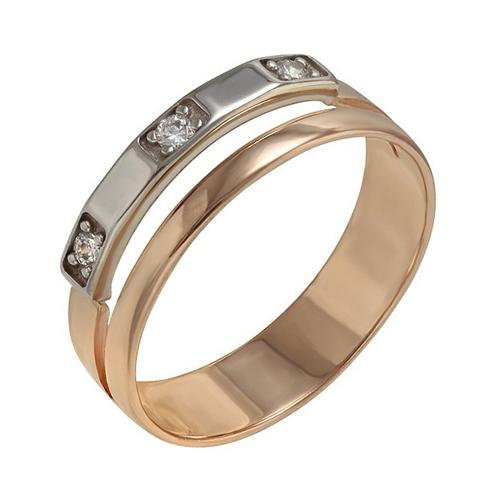 

Золотое кольцо с фианитами 000046520 16.5 размера